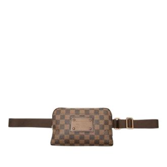Louis Vuitton Pre-owned Damier Bumbag Brooklyn Waist Bag - Dames - Pre-owned - Bruin - Maat: ONE Size Leer