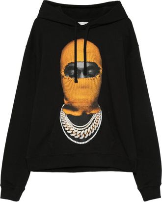 Ih Nom Uh Nit Balaclava-print Cotton Hoodie