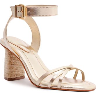 Schutz Alexandra Ankle Strap Sandal in Platina at Nordstrom, Size 5.5