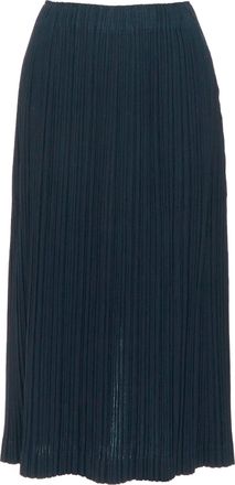 Issey Miyake Pleats Please wool blend pleated plisse slit back skirt