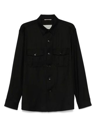 Canali Wollen shirtjack - Zwart