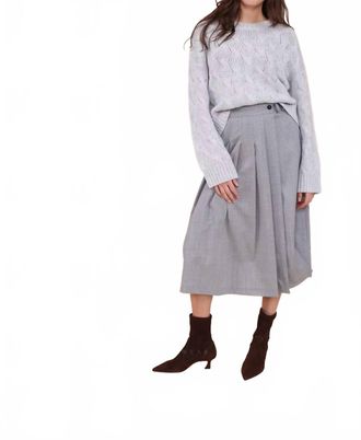 Liviana Conti Cressida Midi Skirt In Light Grey
