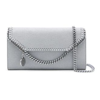 Stella McCartney Stella McCartney, Cross Body Bags, female, Gray, Size: ONE SIZE Flap Continental Wallet