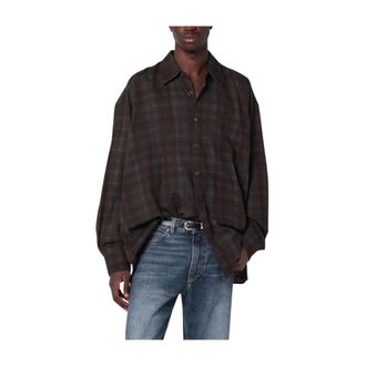 Our Legacy Borrowed Shirt - Heren - Overhemden - Bruin - Maat: M Katoen