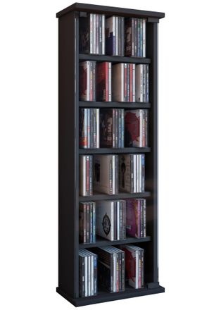 ebuy24 Madera Cd Dvd Soporte Estante Vetro Puerta De Vidrio 92x31x18 - Vcm