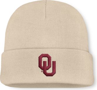 Nike Jordan Mens Oklahoma Natural Utility Jordan Brand College Cuffed Beanie in Brown | JC4C15AOKN-M4T