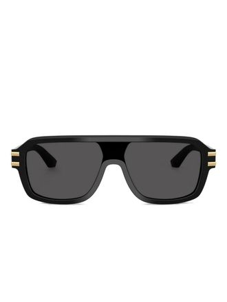 Dolce & Gabbana Eyewear Occhiali da sole con placca logo - Nero