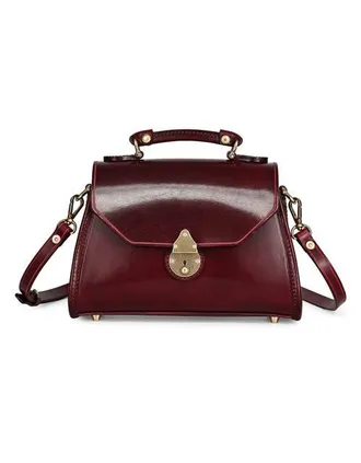 OLD TREND Laurel Genuine Leather Classic Everyday Satchel in Maroon at Nordstrom