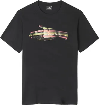 Paul Smith T-shirt met grafische print en slanke pasvorm - Heren - T-shirts - Zwart - L - Katoen - Tops