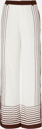 Sir. Destino striped silk wide-leg pants