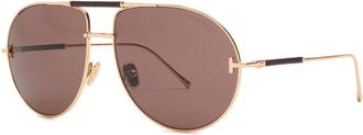 Tom Ford Aviator-style Sunglasses - Beige - One Size