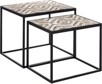 Premier Housewares Lombok Set of 2 Side Tables
