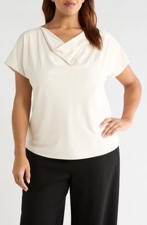 Lyss&eacute; Ensley Cowl Neck Top in Macadamia at Nordstrom, Size 3 X