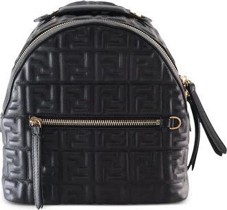 Fendi Borsa tote By The Way mini in nappa goffrata con motivo Zucca 2010-2025 - Nero