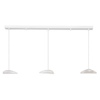Netlighting Invador Straight Bar Pendant Ceiling Light Shiny White