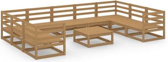 vidaXL Vidaxl - 10 Piece Garden Lounge Set Solid Pinewood