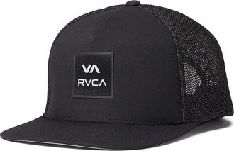 Rvca Atw Tech Trucker Mens Caps Black, Polyester/Mesh/Elastane
