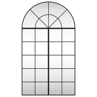 Berkfield Home Wall Mirror Black 80x140 cm Arch Iron