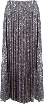 Patrizia Pepe Gonna midi plissettata con paillettes - - Skirts - Donna - Grigio - M