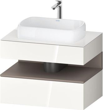 Duravit Duravit - Qatego Consola Mueble Bajo Lavabo, 1 Extra&iacute;ble, 1 Caj&oacute;n