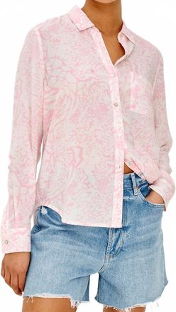 Rails Josephine Button Down Shirt In Pink Mixed Animal