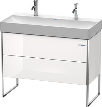 Duravit Duravit Xsquare Mueble De Pie 98,4x46,0 Cm, 2 Cajones, Para Lavabo Durasquare 235310, Color (frente/cuerpo): Perla De Albaricoque Laca De Alto Brillo 