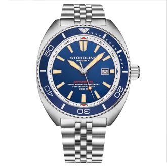 Stührling Mens Automatic Depthmaster 1008 Diver - Blue - One Size