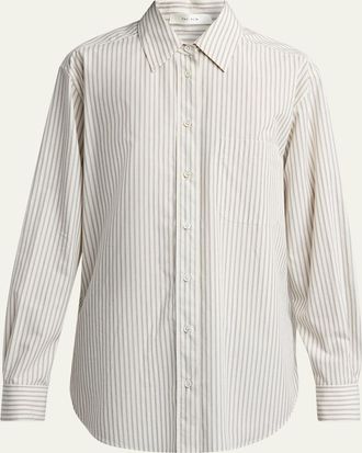The Row Gavina Striped Cotton Shirt