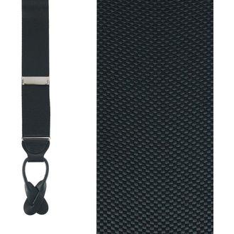 Trafalgar Store Big & Tall Hudson Solid Button End Suspenders in Black at Nordstrom, Size One Size Big