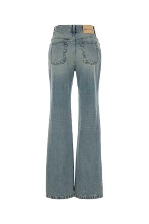Alexander McQueen Womens Denim Jeans Lightbluewash Exterior: Cotton