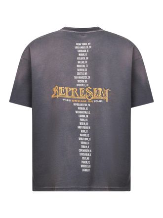 Represent Mens Grey Cotton Jersey Golden Tour T-Shirt T-Shirts And Polos