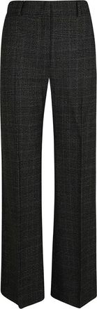 Max Mara Straight Broeken - Dames - Straight fit broeken - Grijs - S - Wol - Broeken