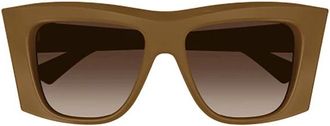 Bottega Veneta Bruine Zonnebril - Dames - Zonnebrillen - Bruin - 54 MM - Accessoires
