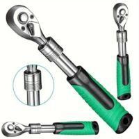 OEM Juego De Llaves De Vaso Con Trinquete, Accionamiento De 1/4 De Pulgada, Mango Extensible, Llave De 72 Dientes, Liberaci&oacute;n R&aacute;pida Y Reversible. - Crezu
