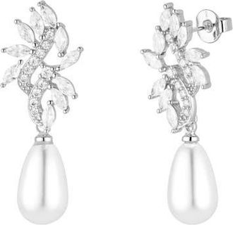Untamed Petals Regency Crystal Drop Earrings in Silver at Nordstrom