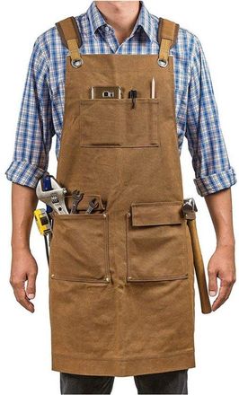 OEM Delantal De Trabajo Resistente Para Hombres Y Mujeres: Delantal De Carpintero Robusto Con Bolsillos Para Herramientas