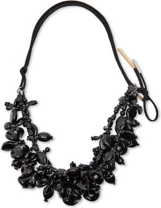 Dries Van Noten Clustered Beaded Necklace - Black - One Size