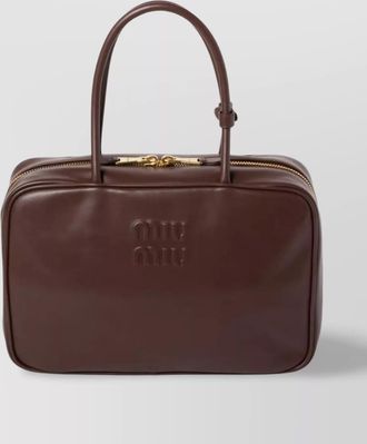 Miu Miu beau large leather tote bag