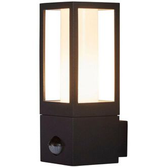 Searchlight Searchlight - Avenue Outdoor Wall Light, Black, White Polycarbonate