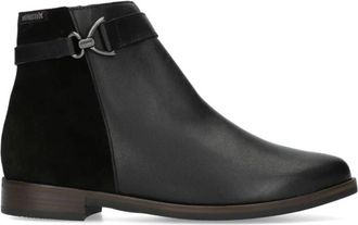 Mephisto Zwarte Enkellaars voor Dames - Houria - Dames - Enkellaarsjes - Zwart - 42 1/2 EU - Leer - Schoenen