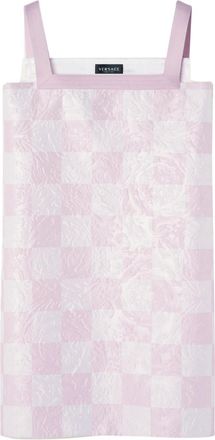 Versace check-print mini dress - women - Polyester/Silk - 40 - Pink