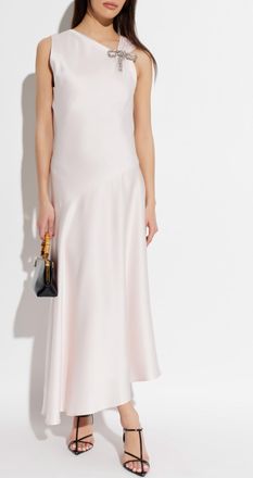 Jil Sander Dress With A Shimmering Applique, Womens, Pink