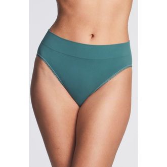 Wacoal Feeling Flexible High Cut Briefs in Silver Pine at Nordstrom, Size Xx-Large