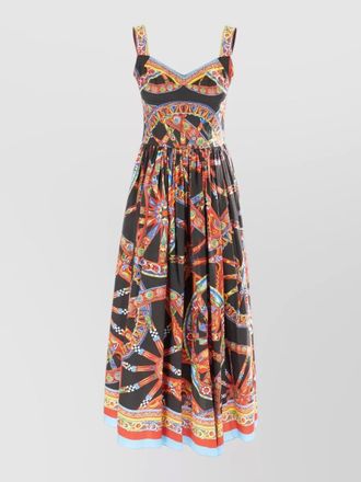Dolce & Gabbana carretto print poplin dress flared skirt