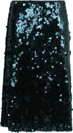 Vince Bias midi-rok verfraaid met pailletten - Groen