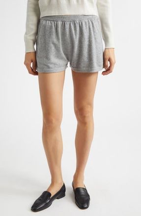 Johnstons of Elgin Cove Cashmere Lounge Shorts in Light Grey at Nordstrom, Size X-Small
