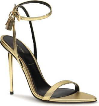 Tom Ford Womens Lambskin Sandals Gold