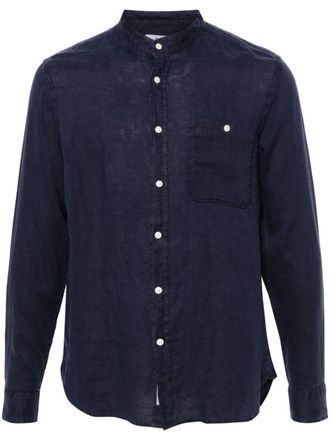 Woolrich Linnen overhemd - Blauw