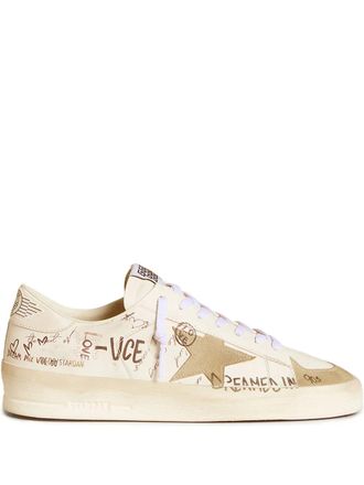 Golden Goose Stardan sneakers - women - Cotton/Calf Leather/Polyurethane/Calf Leather/Polyester/Viscose/Rubber - 38 - White