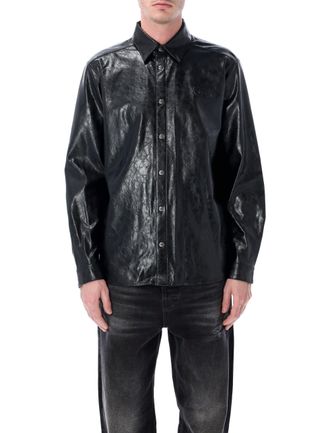 Diesel Vintage Leather Effect Textured Shirt